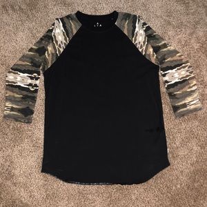 Altamont Black/Camo 3/4 Sleeve Shirt